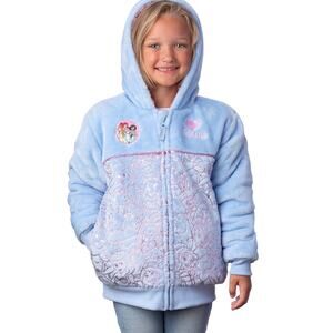 New Disney Kids Plush 6T Fleece Hoodie Jacket NWT Princess